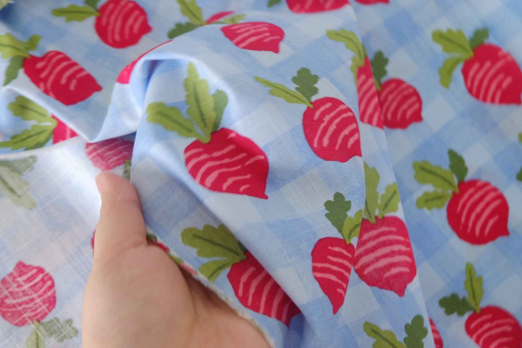 Pink Radish Linen Cotton Fabric – 1.6 yd / 2.2 yd
