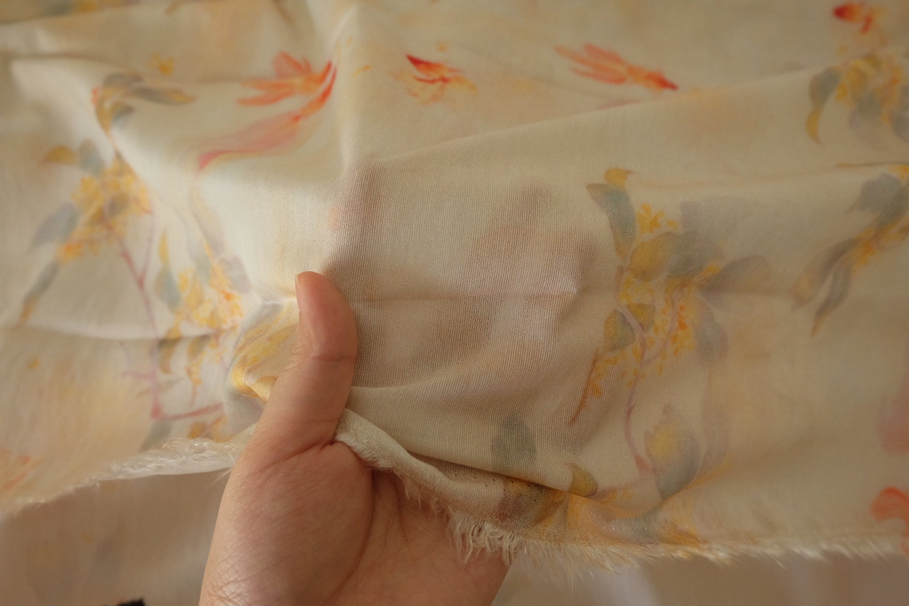 Soft Tencel Linen Floral Fabric – 3.3 yd