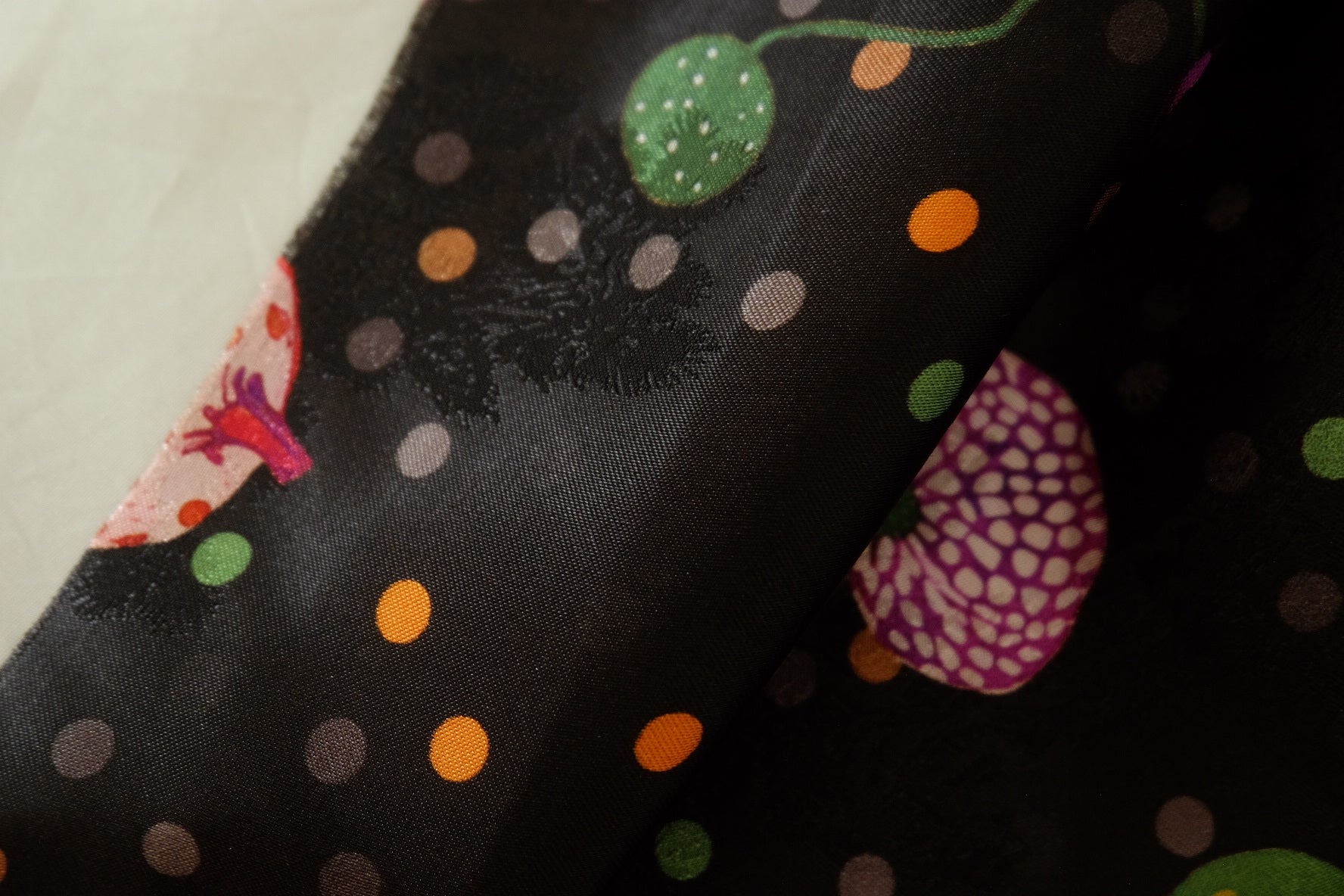 Silky Rayon Jacquard Fabric – Midnight Garden Floral Print – 1.6 yd