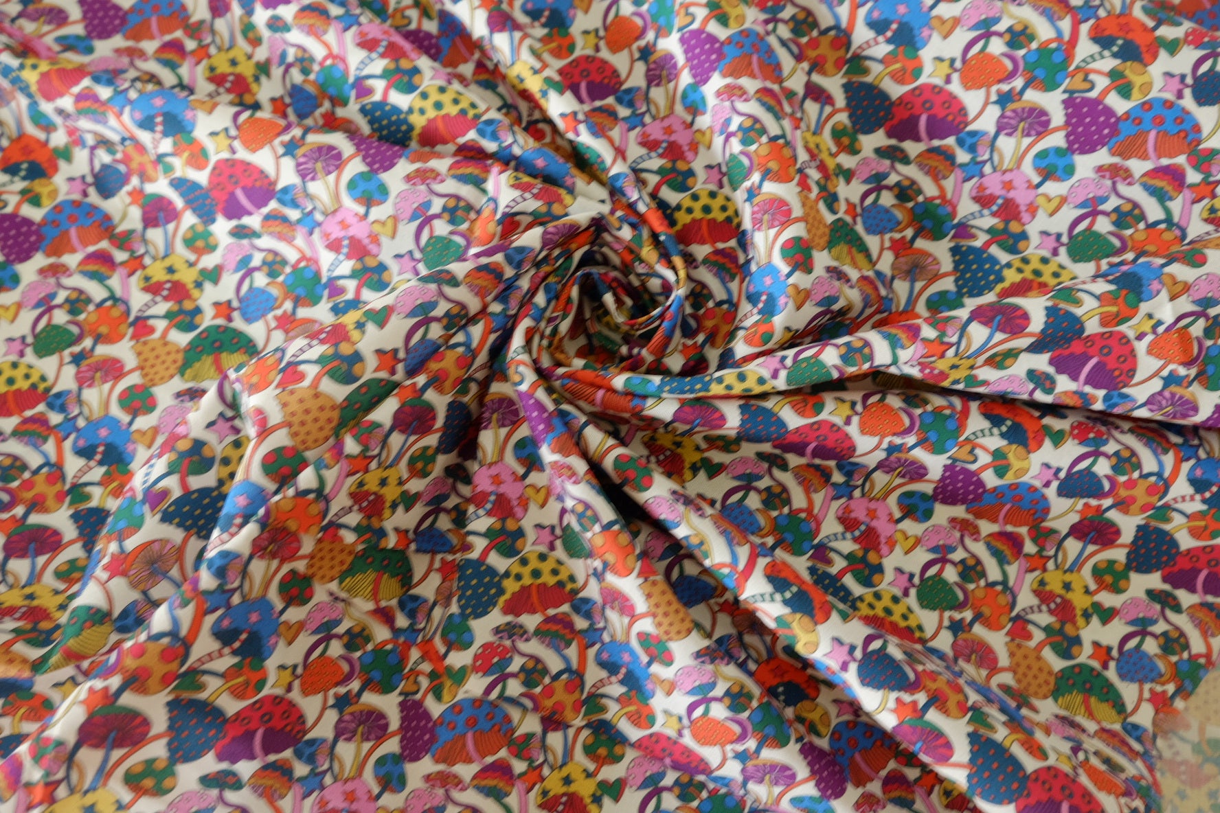 Mushroom Cotton Lawn Fabric – 2.2 yd