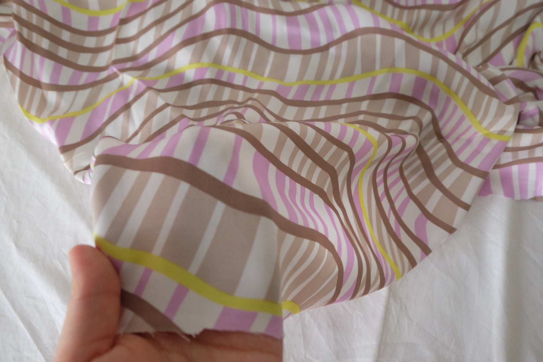 Wavy Stripe Pure Cupro Fabric – 3.3 yd