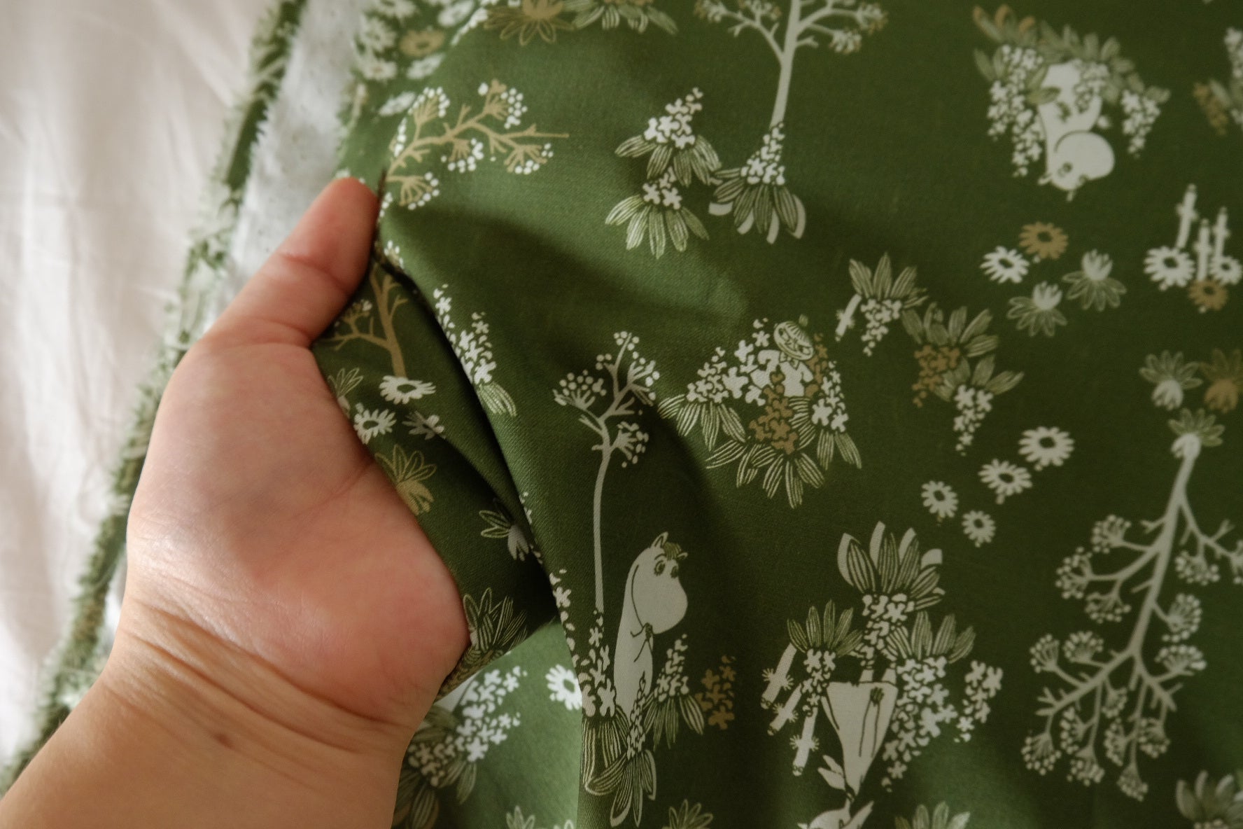 Forest Green Storybook Cotton Poplin – 2.19 yd
