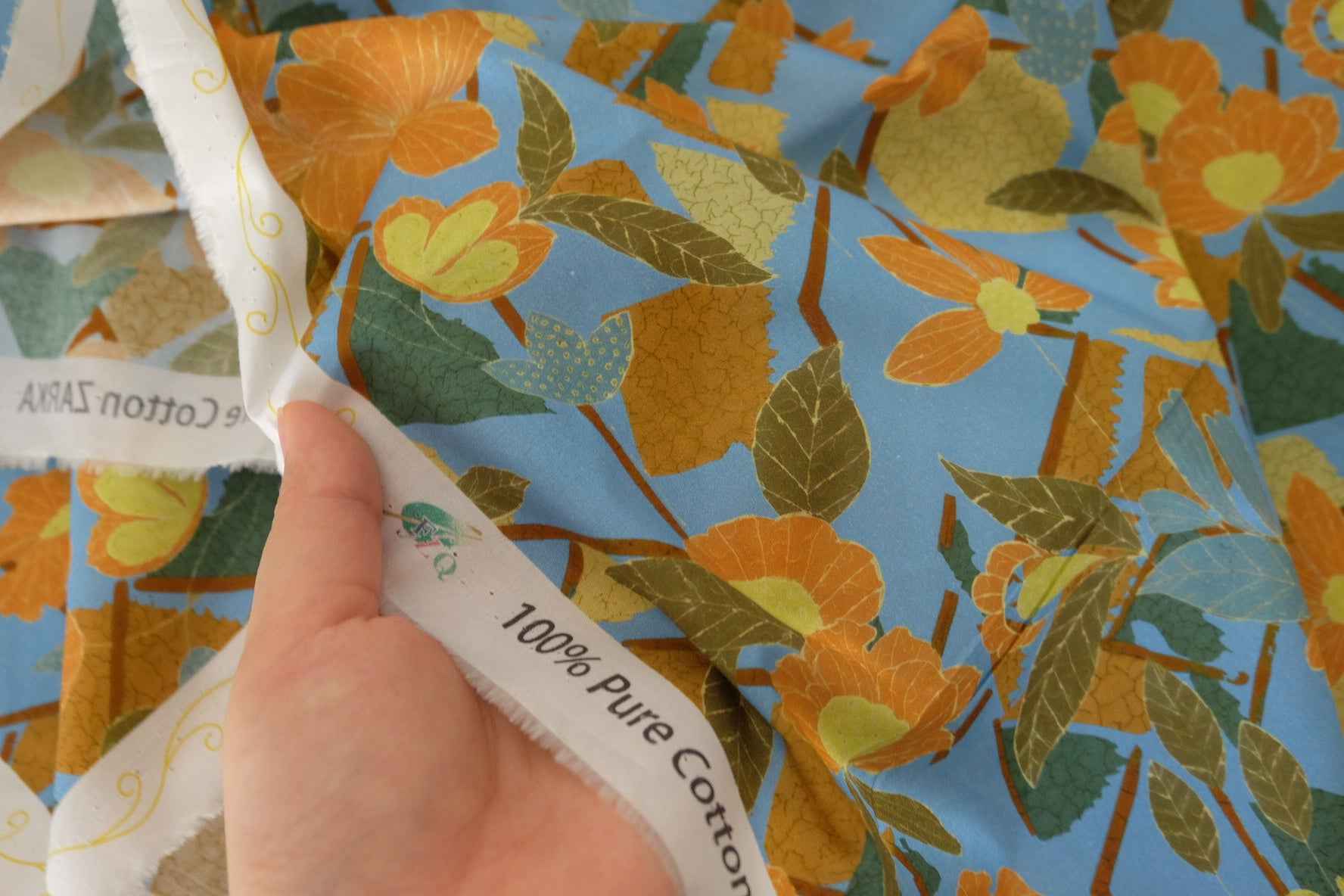 Autumn Floral Cotton Lawn Fabric – 2.2 yd