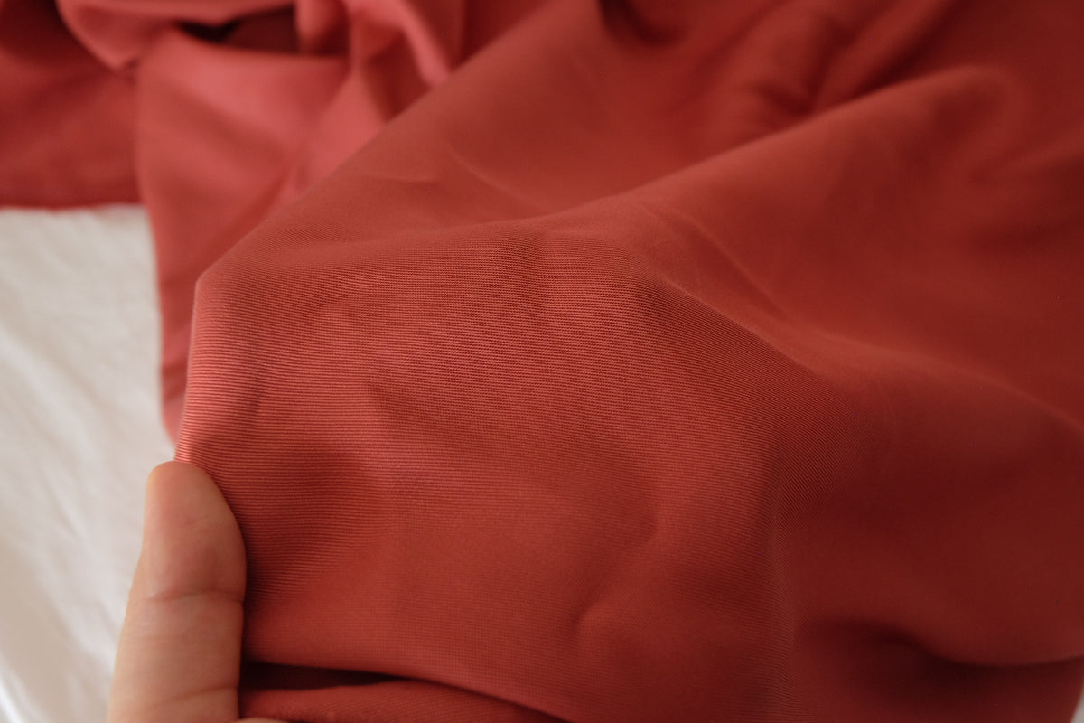Coral Terracotta – Frosted Cupro Twill – 2.2 yd