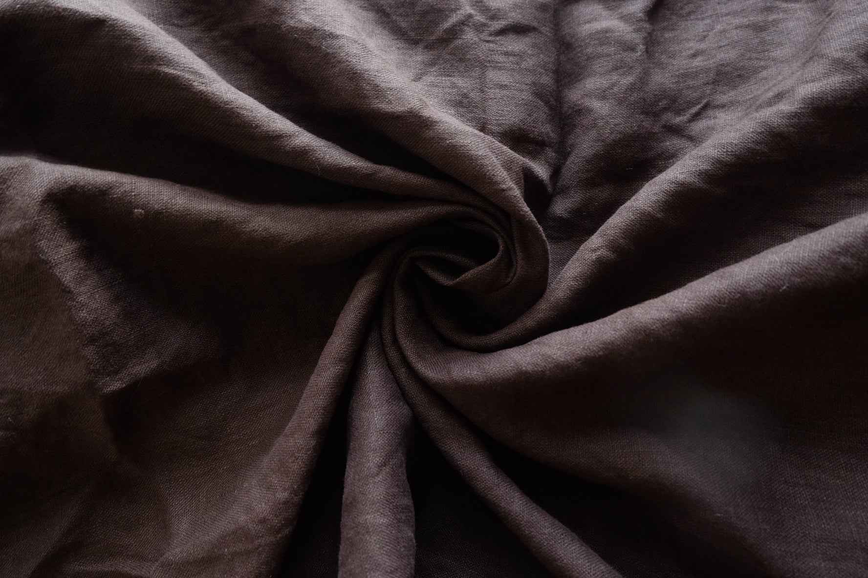 Dark Chocolate Heavy Linen Fabric - 1.86 yd