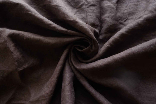 Dark Chocolate Heavy Linen Fabric - 1.86 yd