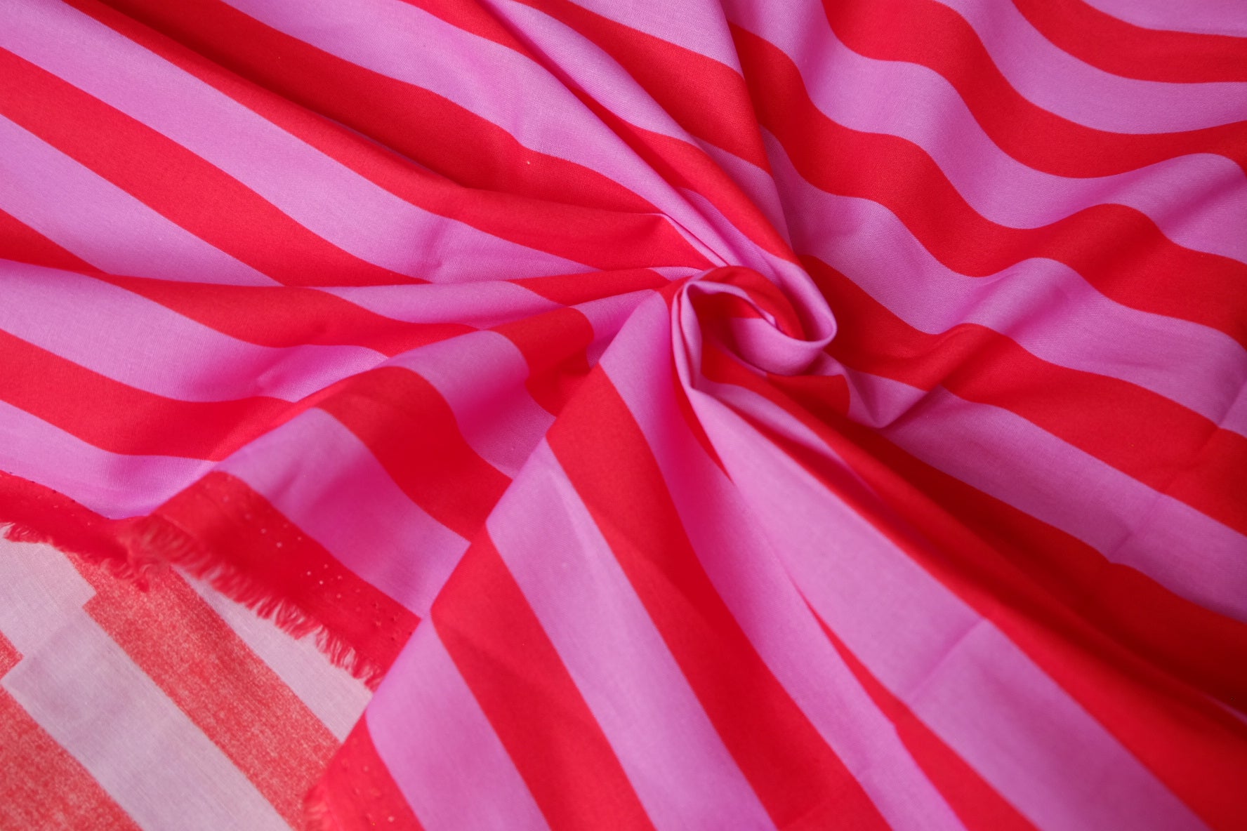 Playful Wide Stripe Cotton Poplin — 2.19 yd