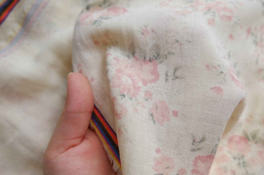 Blush Floral Double Gauze Cotton — 1.6 yd