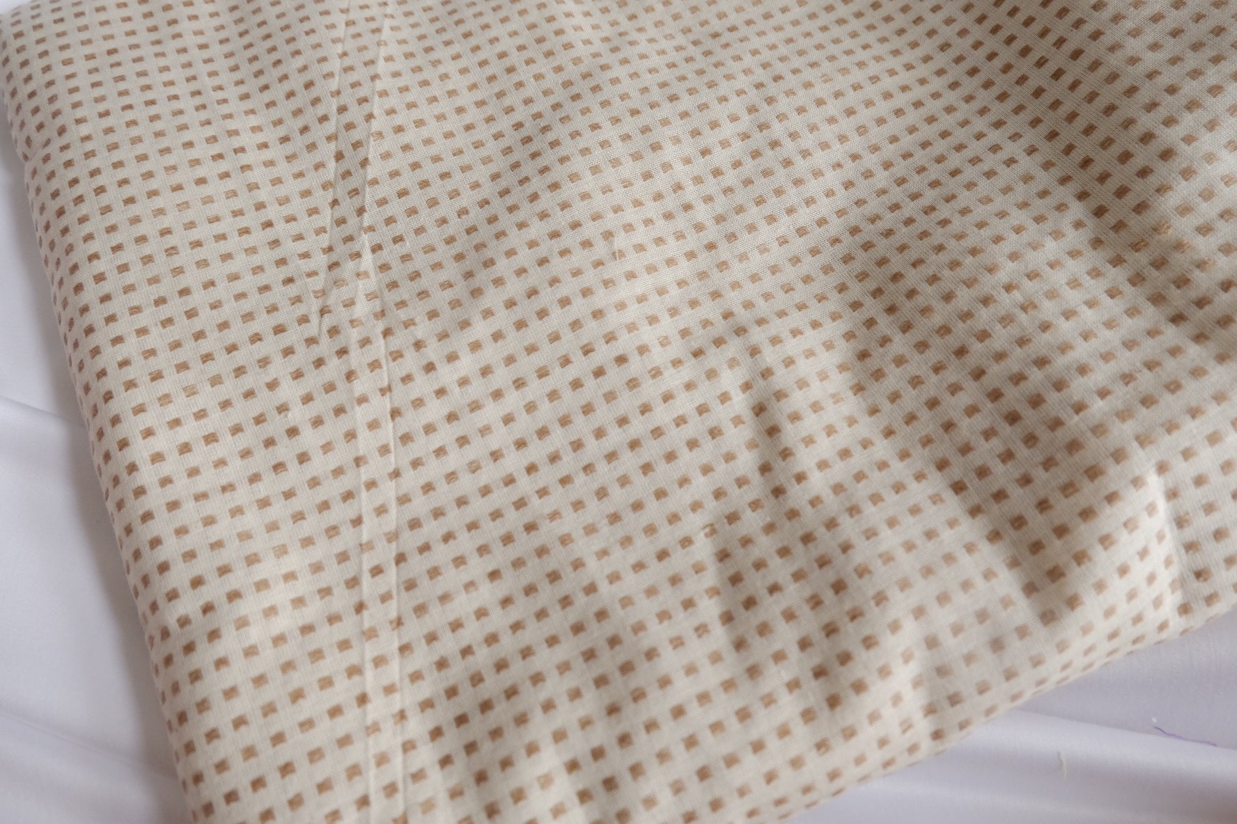 Soft Taupe Jacquard Cotton Fabric - 2.19 yd
