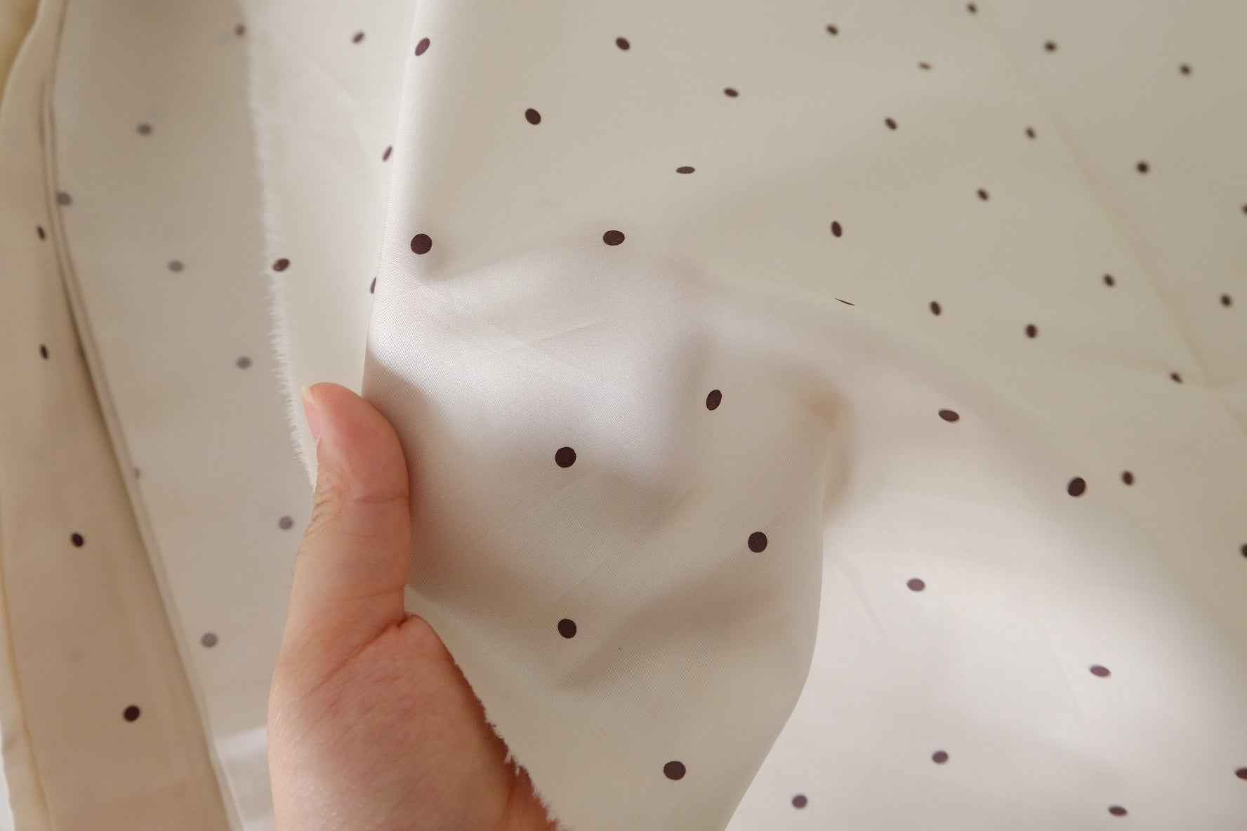 Classic Burgundy Dot Cotton Sateen Fabric – 2.2 yd
