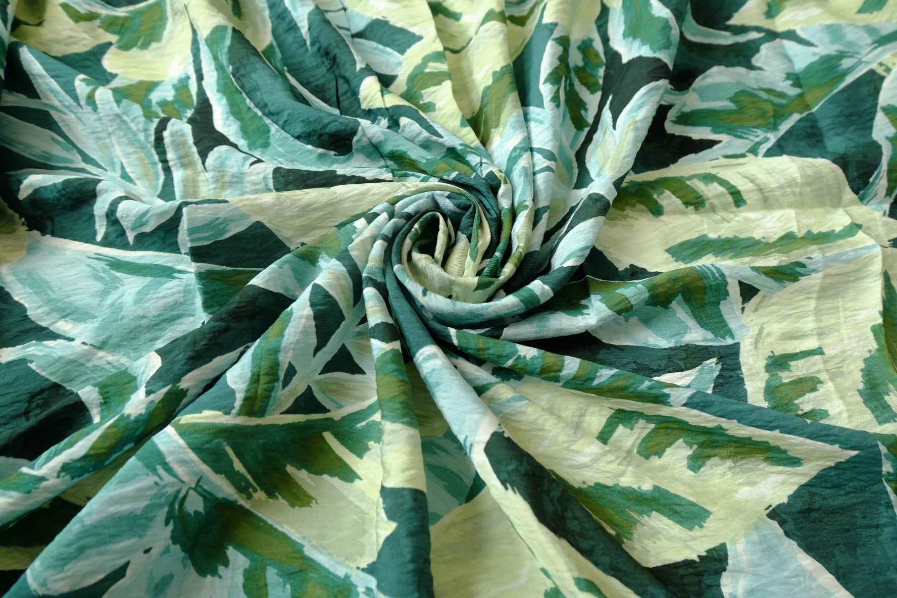 Green Botanical Tencel Cotton Fabric - 3.28 yd