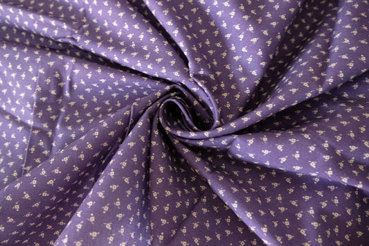 Deep Purple Tiny Geometric Cotton Fabric – 1.6 yd