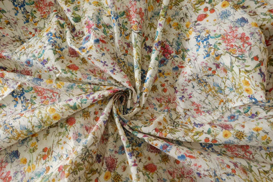 Painterly Wildflower Cotton Lawn – 3.3 yd