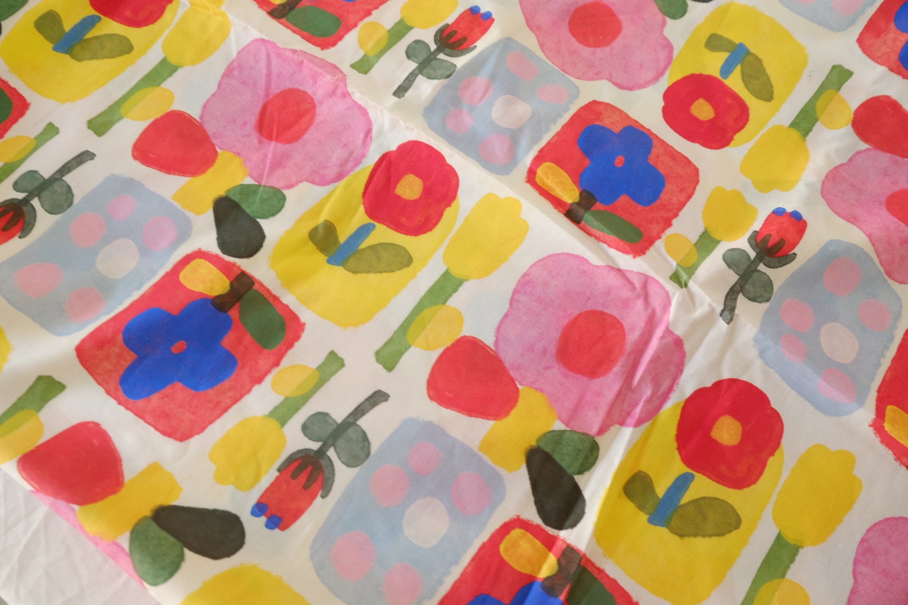 Playful Floral Cotton Poplin Fabric – 2.2 yd