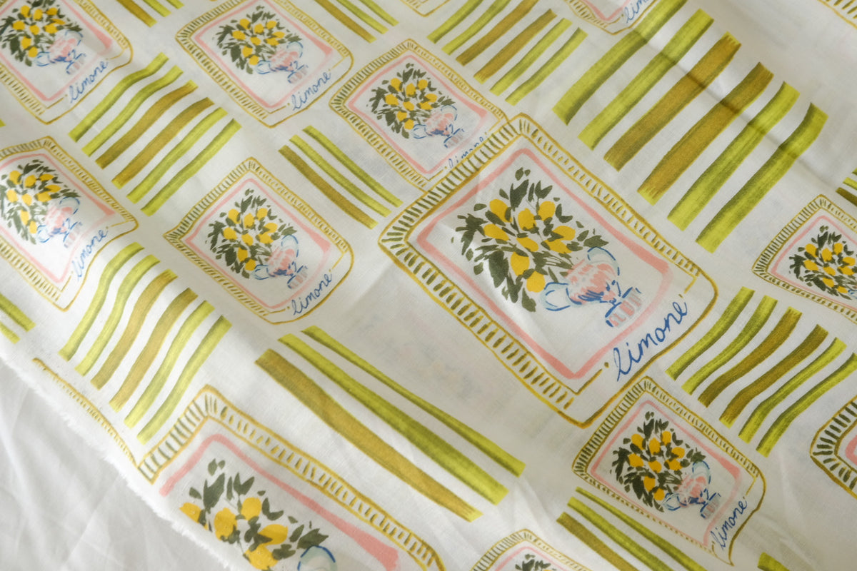 Limone Print Linen Cotton — 2.19 yd