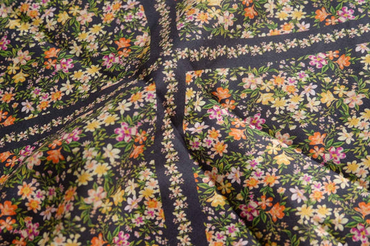 Dark Floral Cotton — 1.6 yd / 2.2 yd