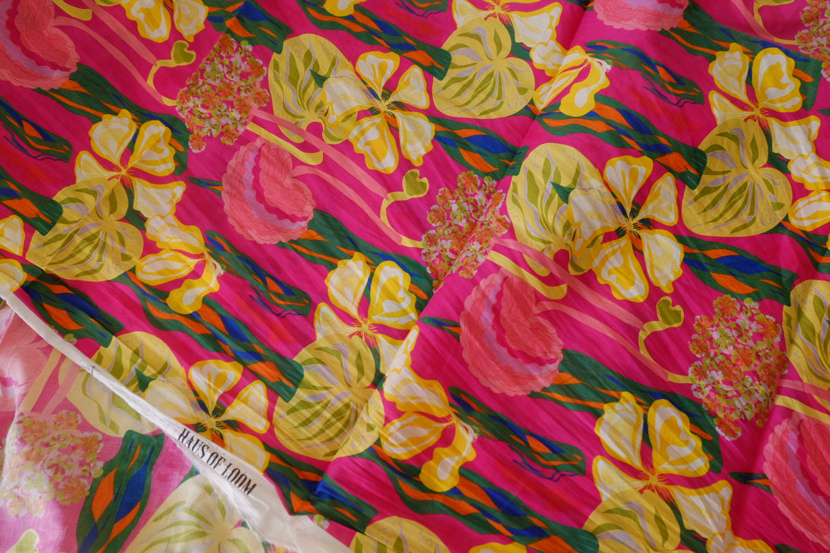 Tropical Pink Paradise Cotton Lawn – 1.75 yd | Special Price