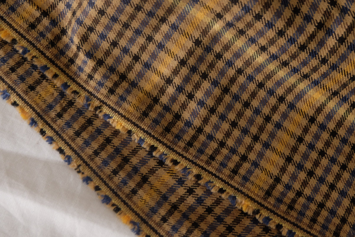 Vintage Brown Stretch Plaid Suiting — 2.73 yd
