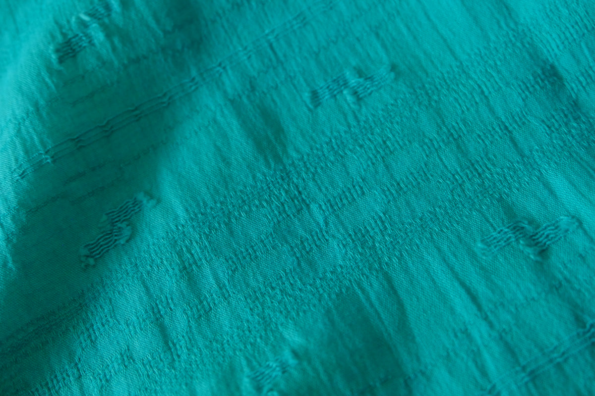 Peacock Teal – Textured Cotton Jacquard – 3.3 yd