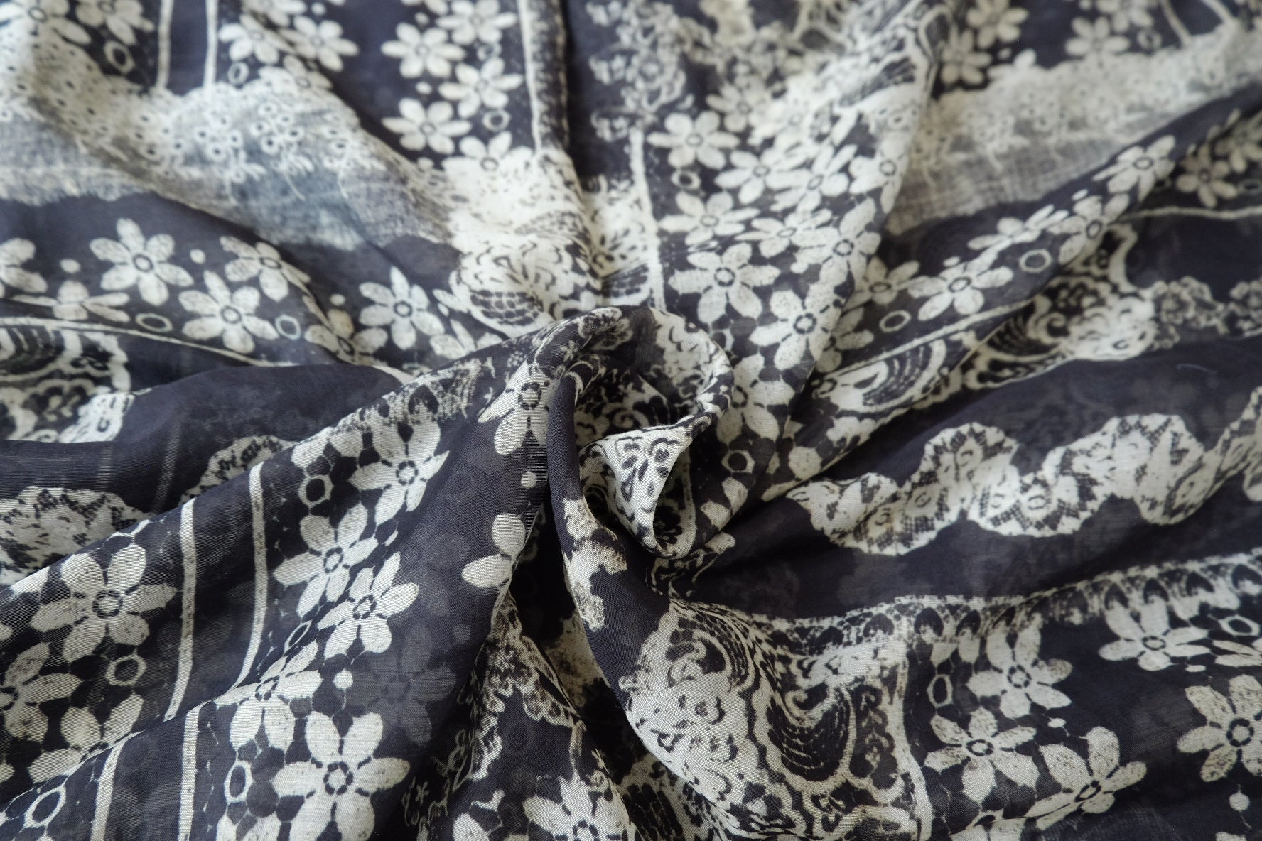 Lightweight Tencel Cotton Printed Fabric 1.9 Yards