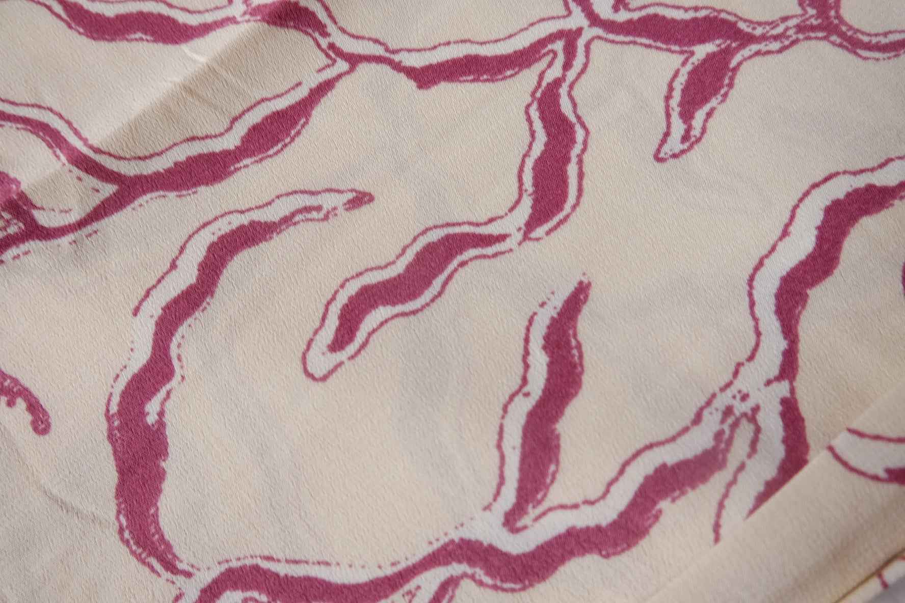 Mauve Botanical Rayon Linen-Blend Fabric - 2.19 yd