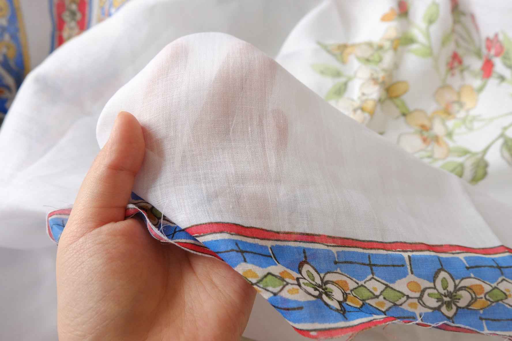 Garden House Printed Linen Panel Fabric - 2.52 yd