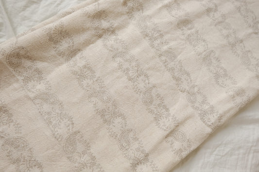 Subtle Paisley Washed Linen Fabric – Soft, Understated Summer Textile (2.19 yards)