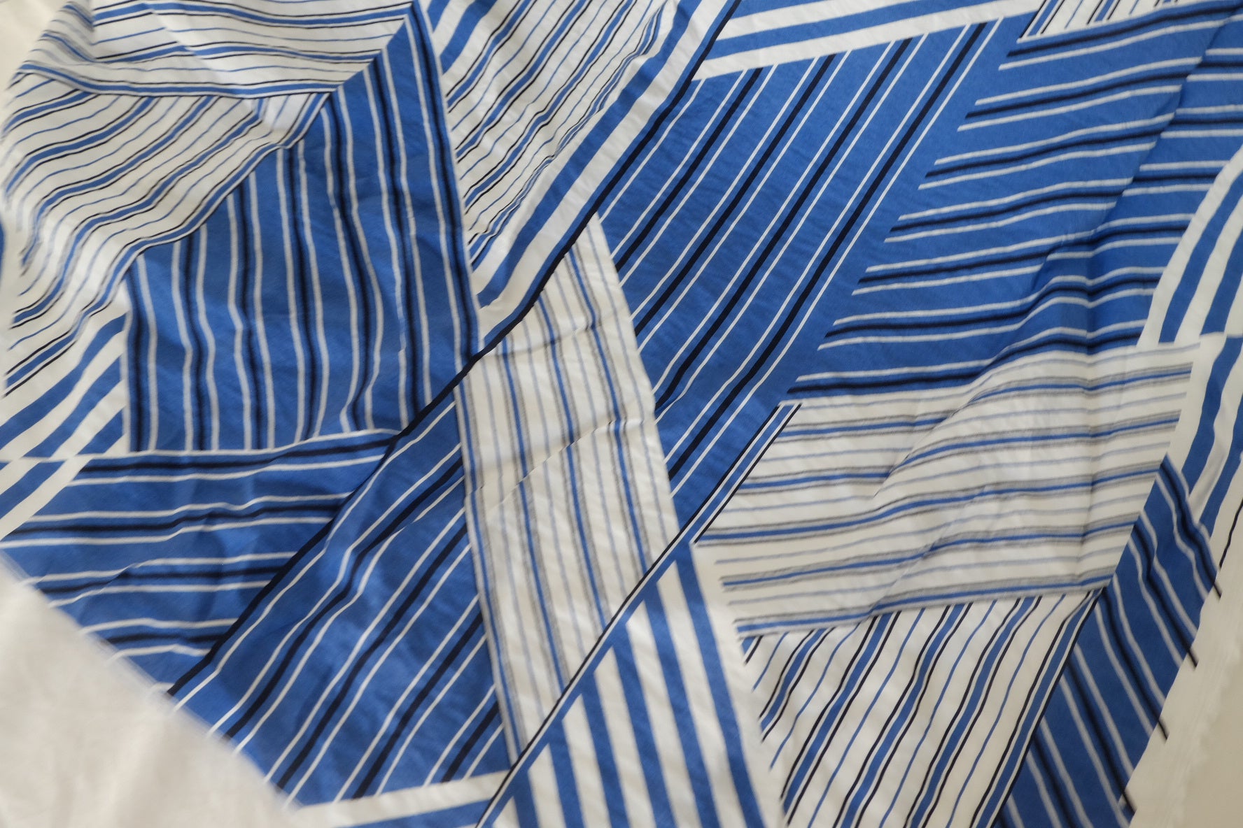 Blue Stripe Tencel Cotton Fabric – 2.2 yd