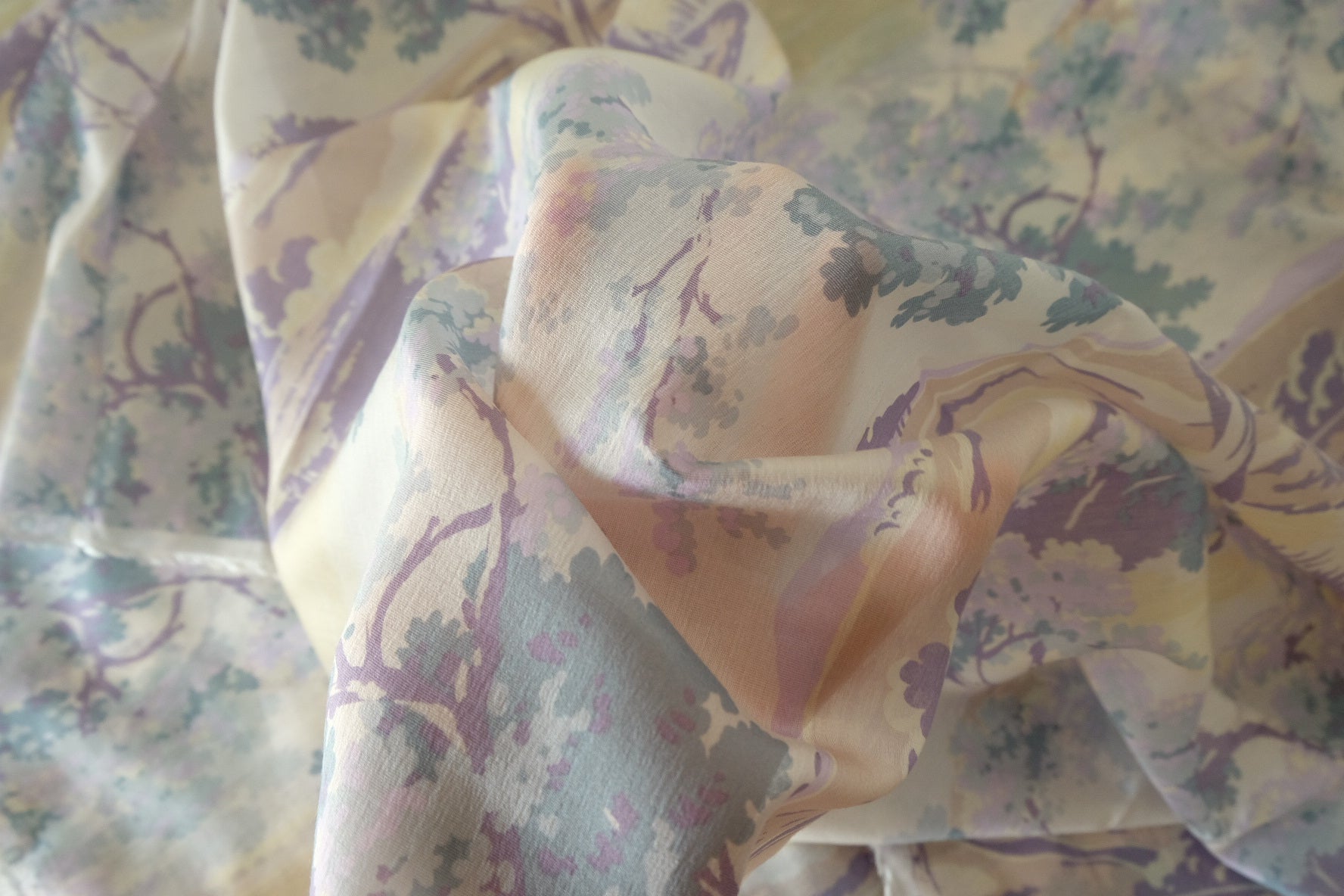 Misty Garden Lightweight Tencel Cotton Fabric - 2.2 yd / 4.4 yd