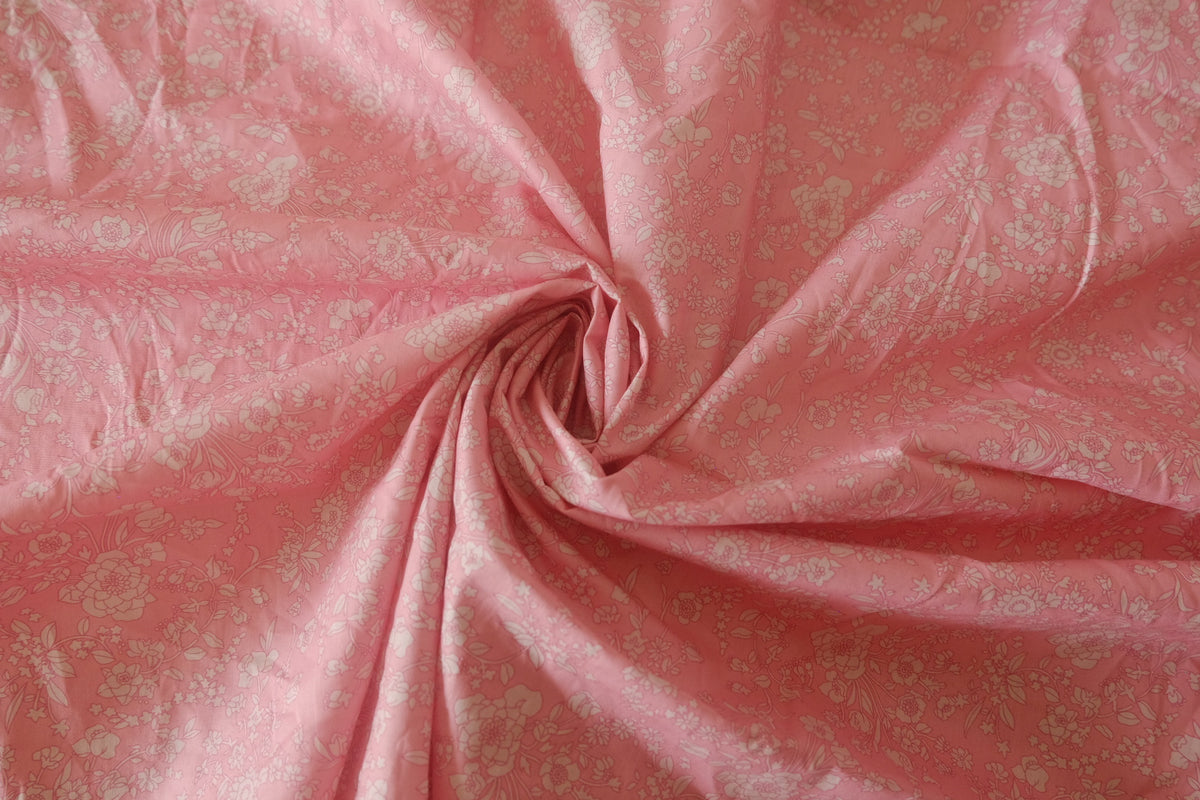 Blush Ivory Floral Cotton Lawn – 1.4 yd