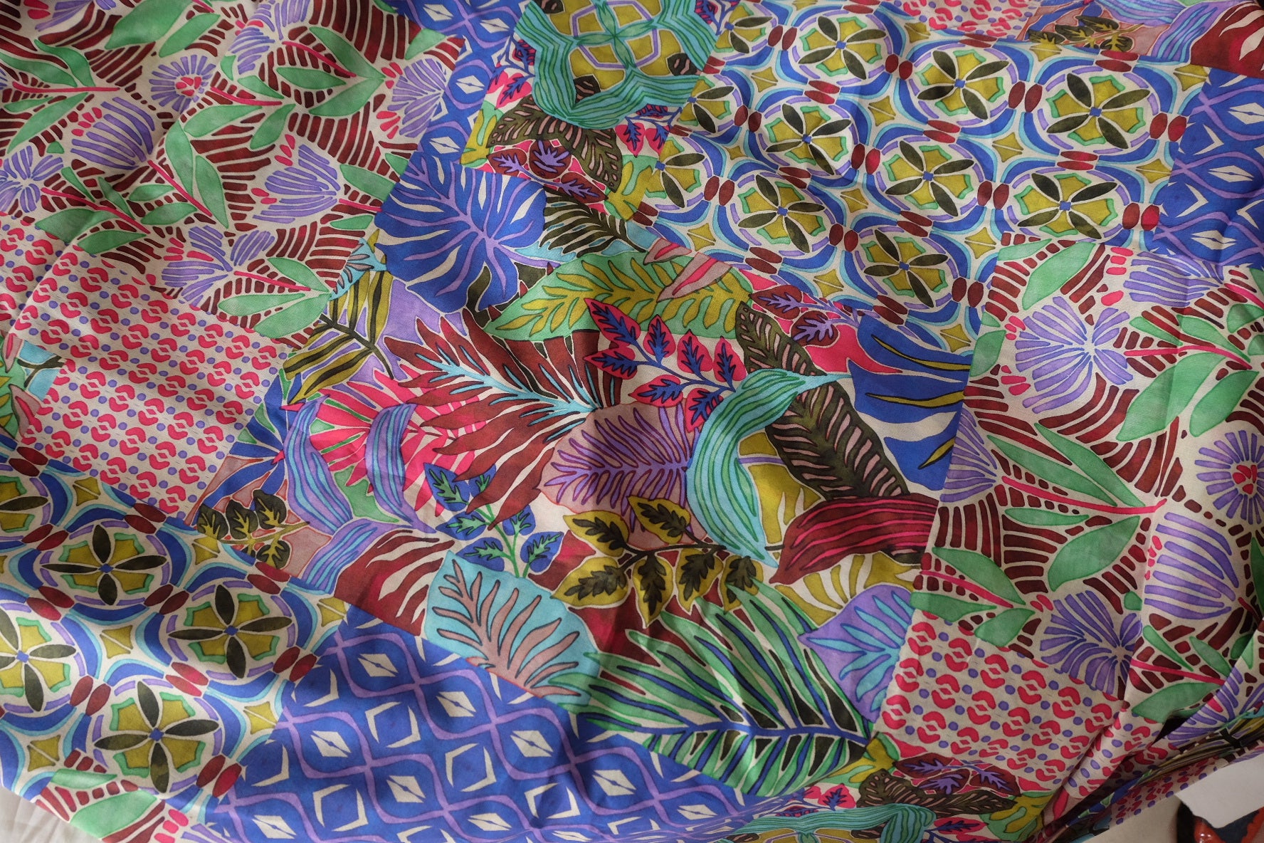 Vibrant Patchwork Print Cotton Lawn – 3.28 yd