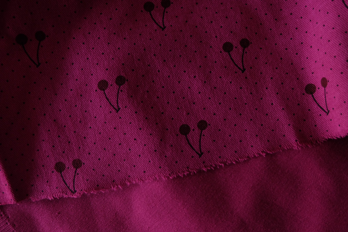 Berry Cherry – Magenta Cotton Twill Fabric | 2.7 Yards