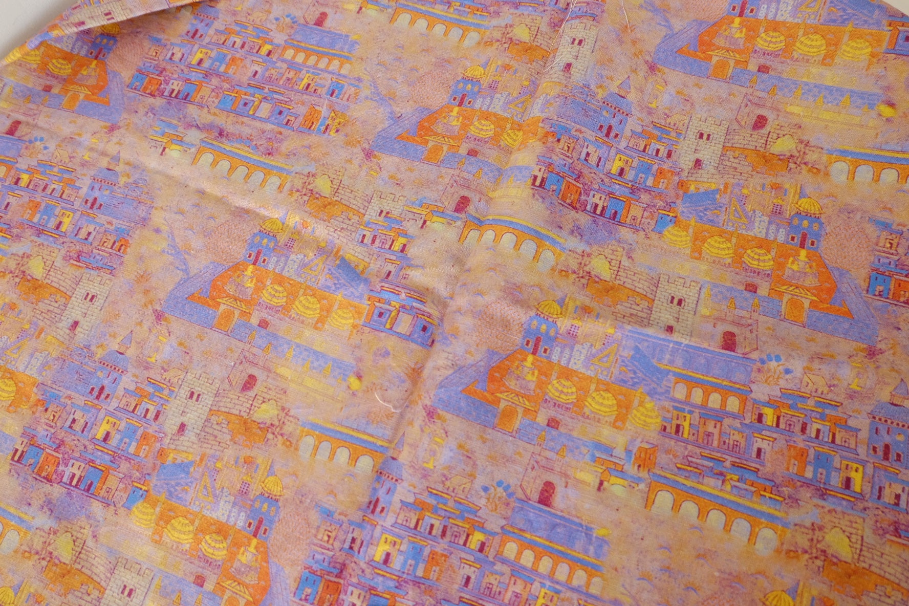 Pastel Cityscape Linen Cotton – 2.2 yd