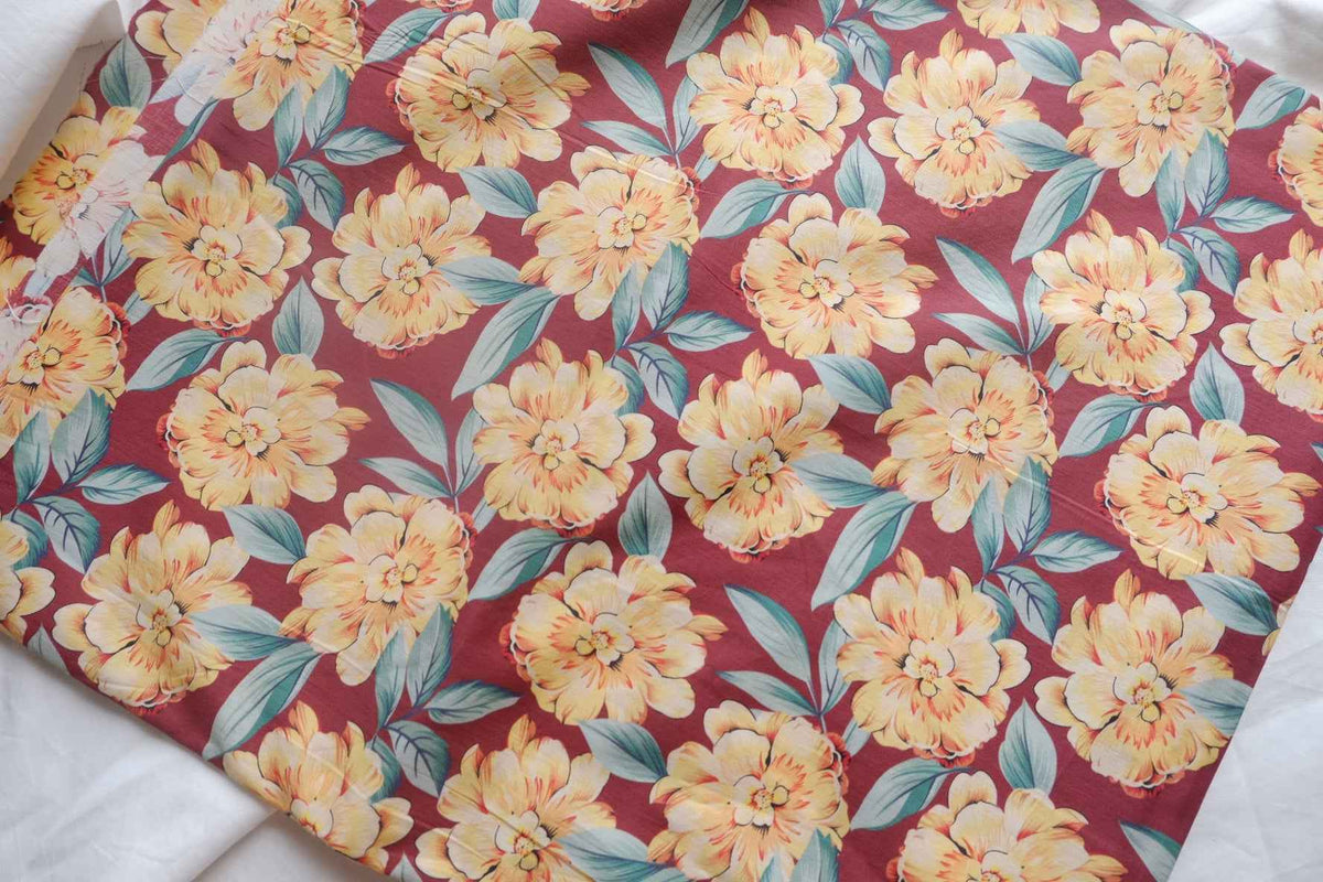 Golden Peony Cotton Lawn — 3.3 yd