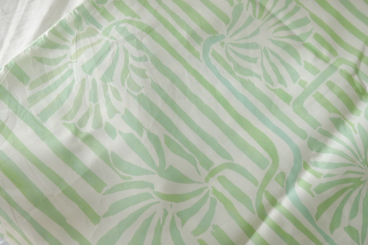 Mint Geo Floral 60s Cotton Poplin — 2.19 yd