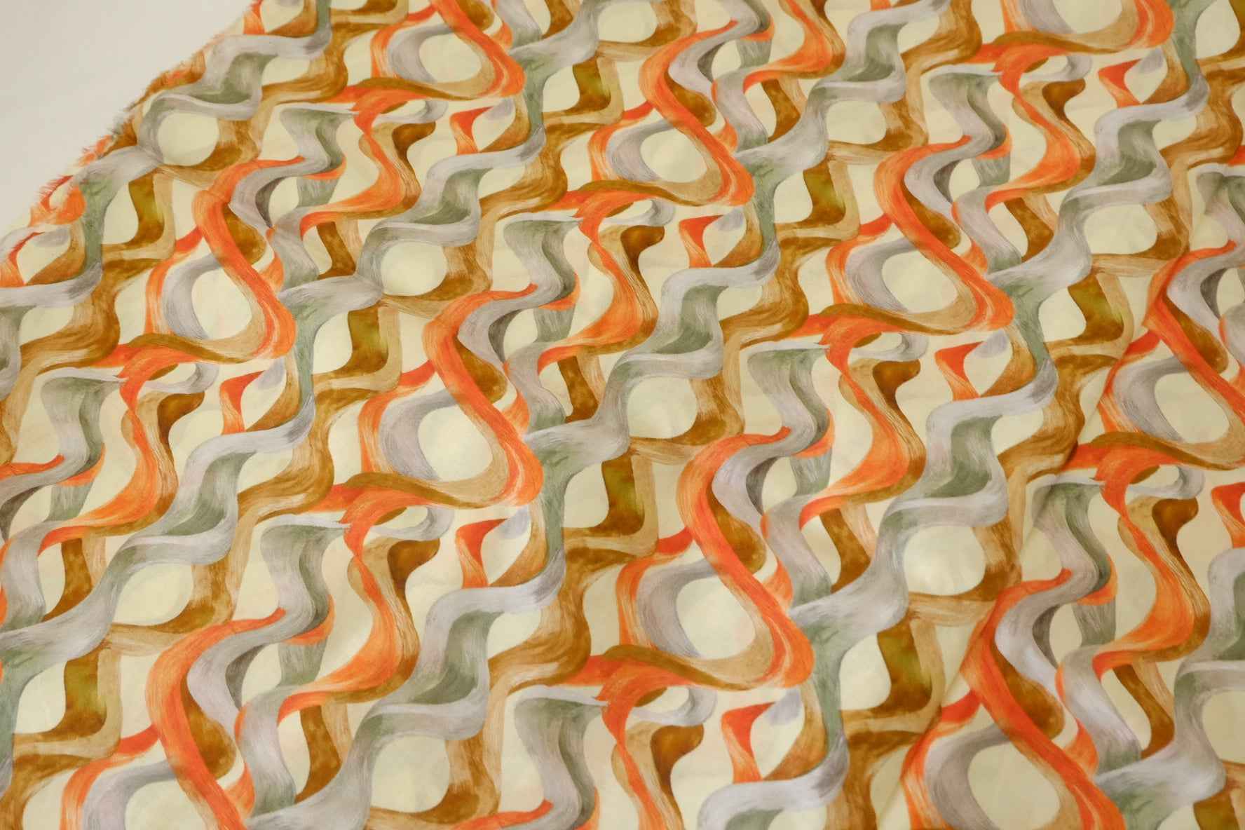 Abstract Ribbon Cotton Lawn Fabric – 2.3 yd