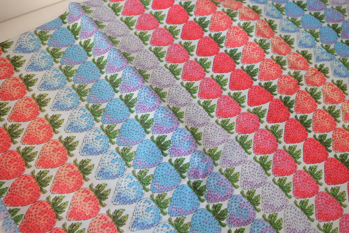 Rainbow Strawberry Cotton Poplin – 2.19 yd