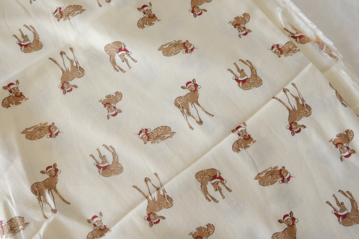 Christmas Fawn – Soft Cotton Twill Fabric – 2.19 yd