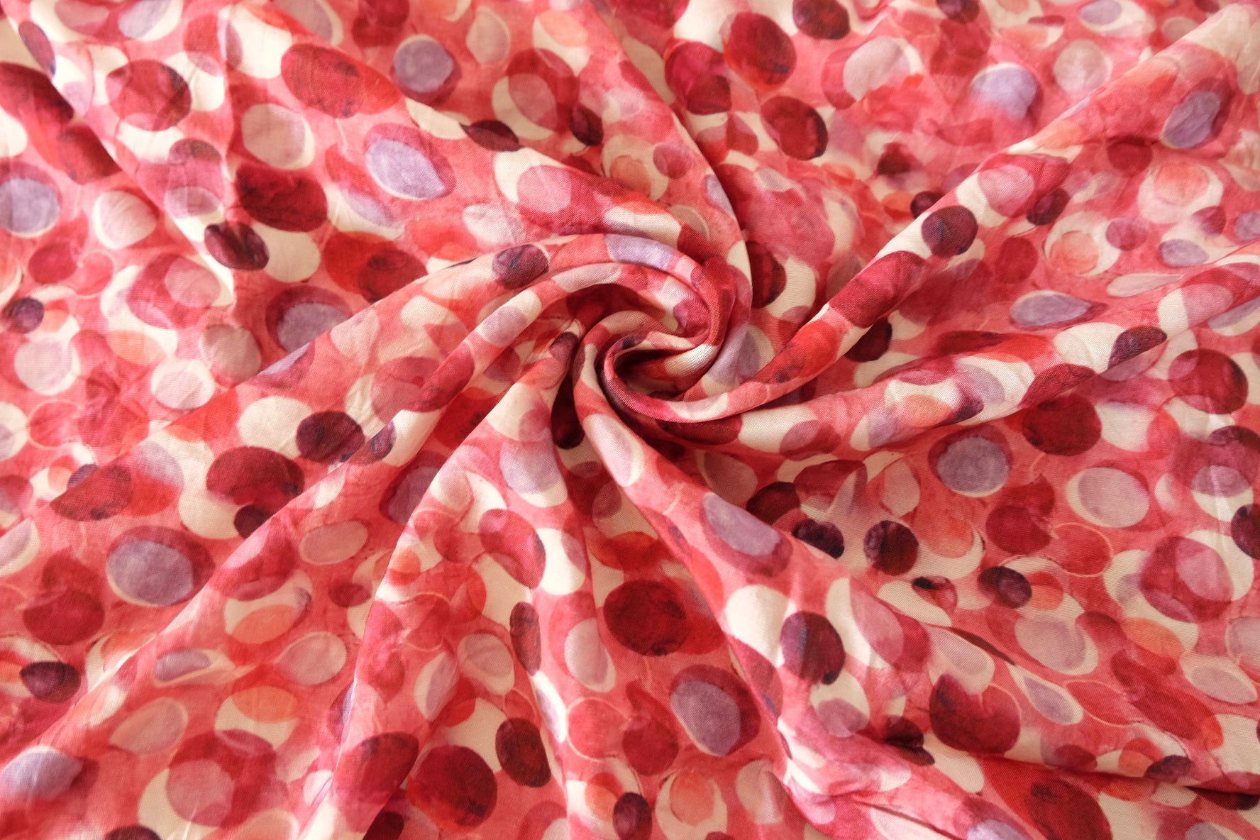 Watercolor Dot Tencel Linen Fabric in Rose Red - 2.8 yd / 3.5 yd