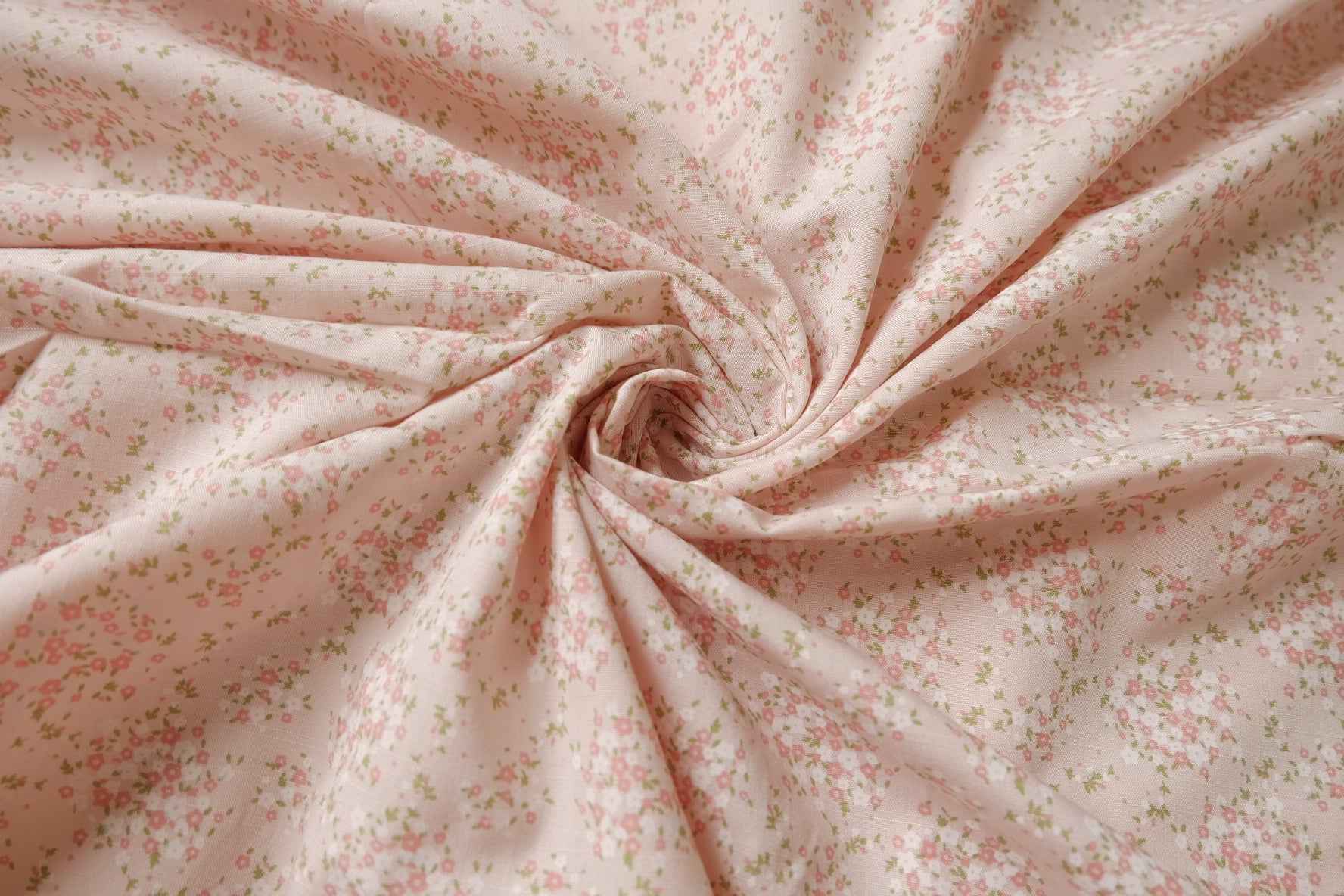 Pink Tiny Floral Cotton Fabric - 2.19 yd