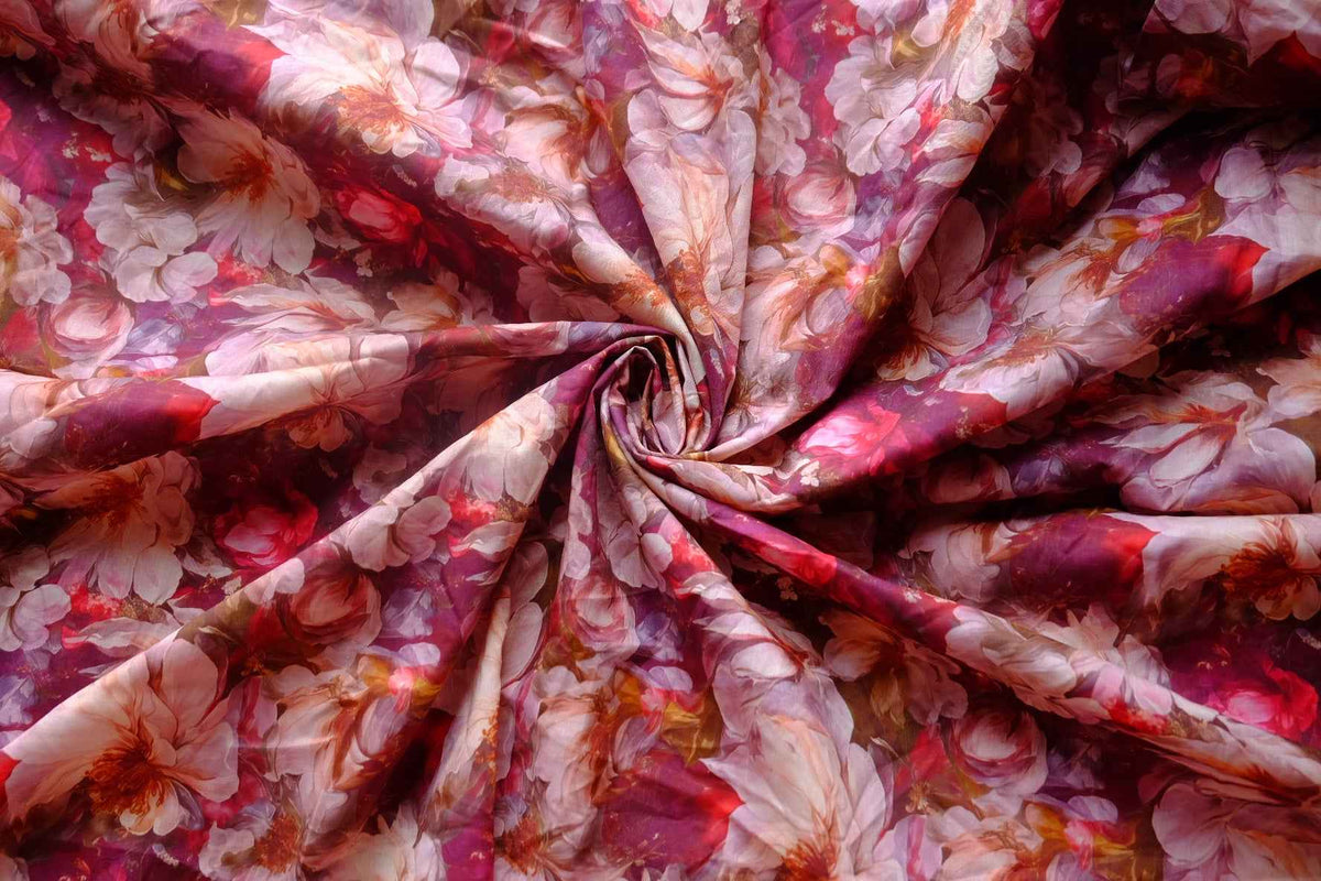 Ruby Bloom Cotton Lawn — 3.1 yd