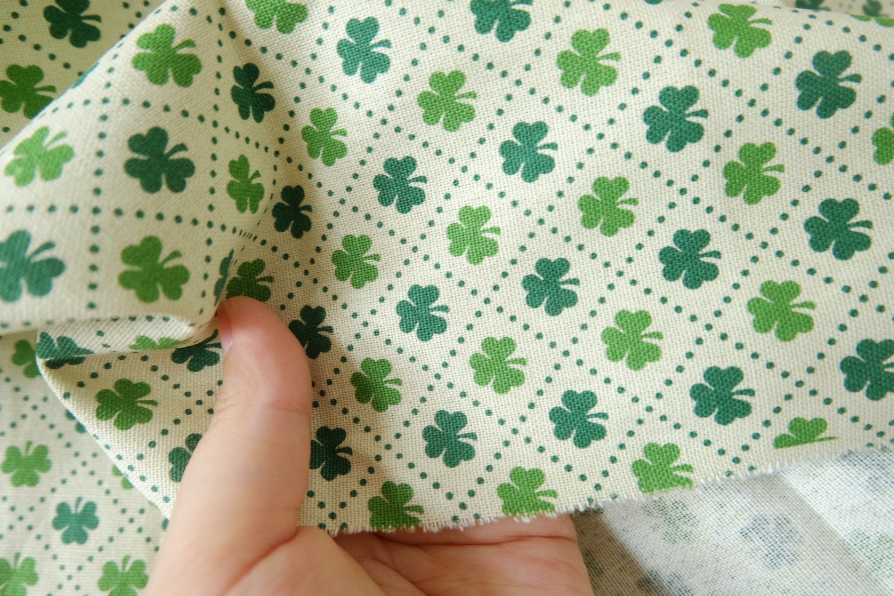 Green Clover Heavy Cotton Linen, 2 Yards