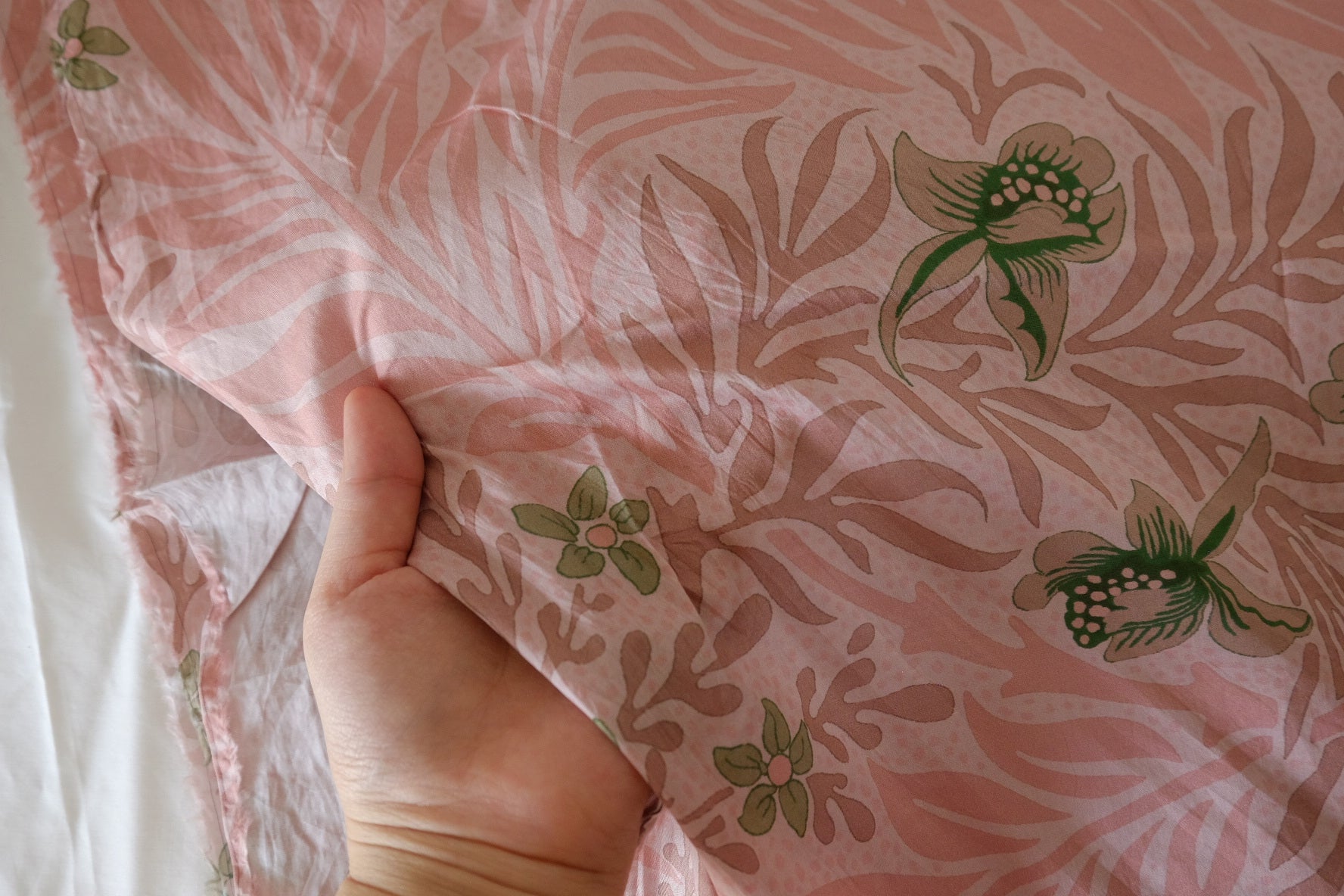 Blush Botanical Cotton Lawn – 2 yd