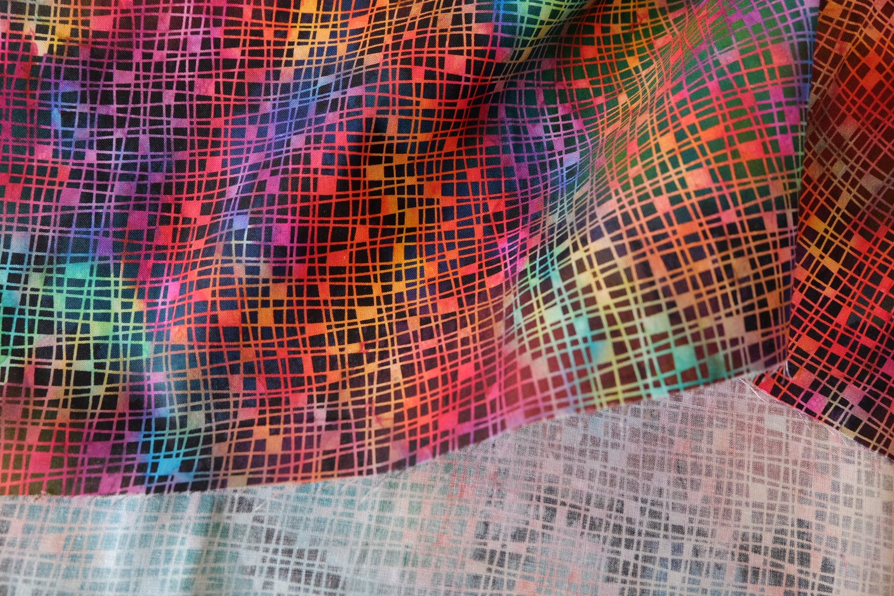 Color Grid Cotton Fabric by Jason Yenter - 2.2 yd