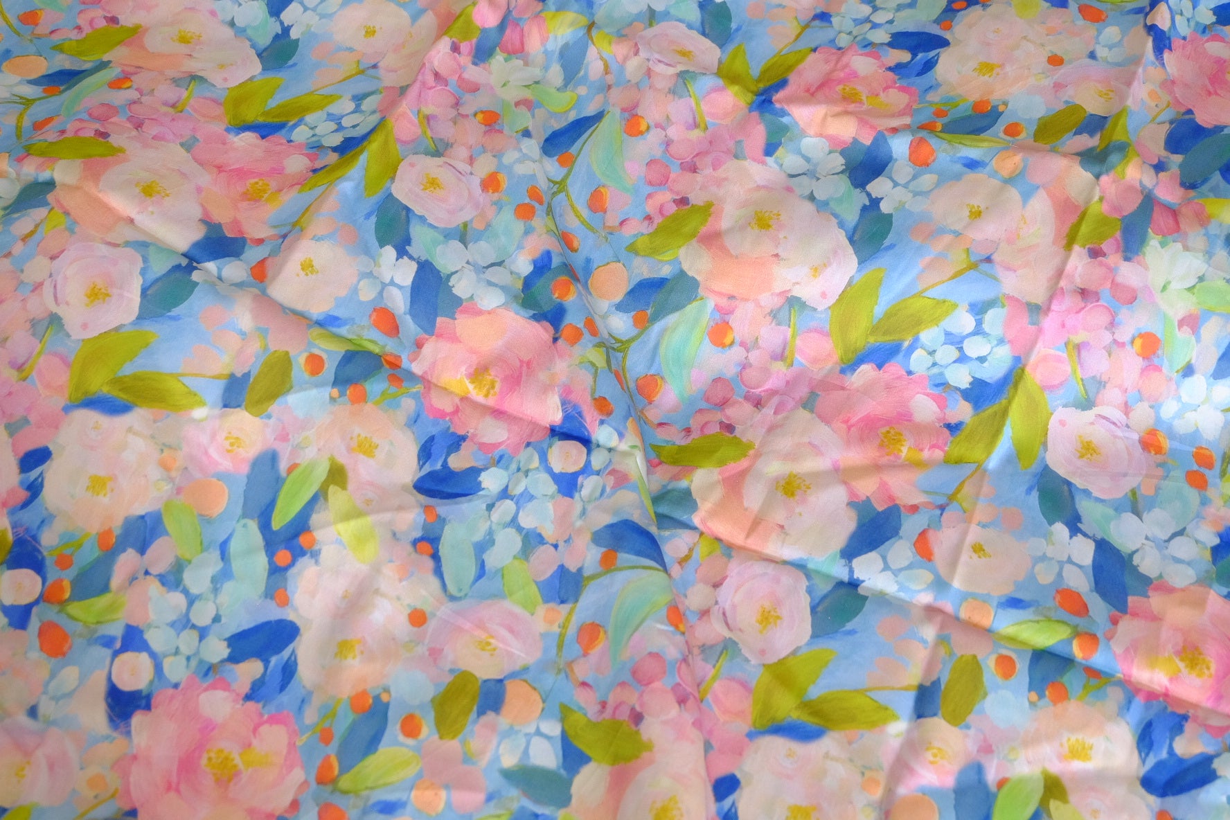 Watercolor Garden Cotton Sateen – 2.2 yd