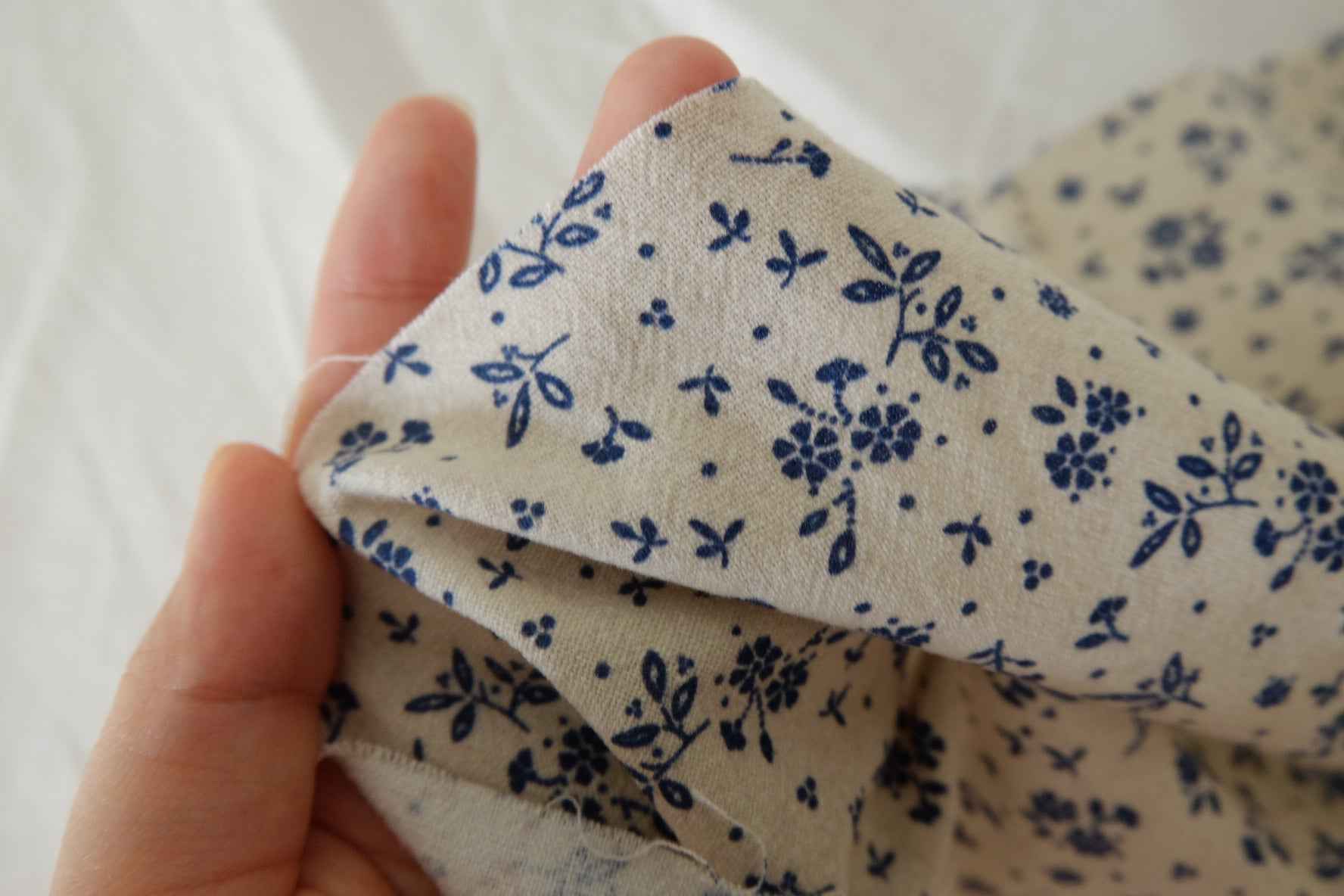 Sandwashed Floral Linen Cotton Fabric – 2.2 yd