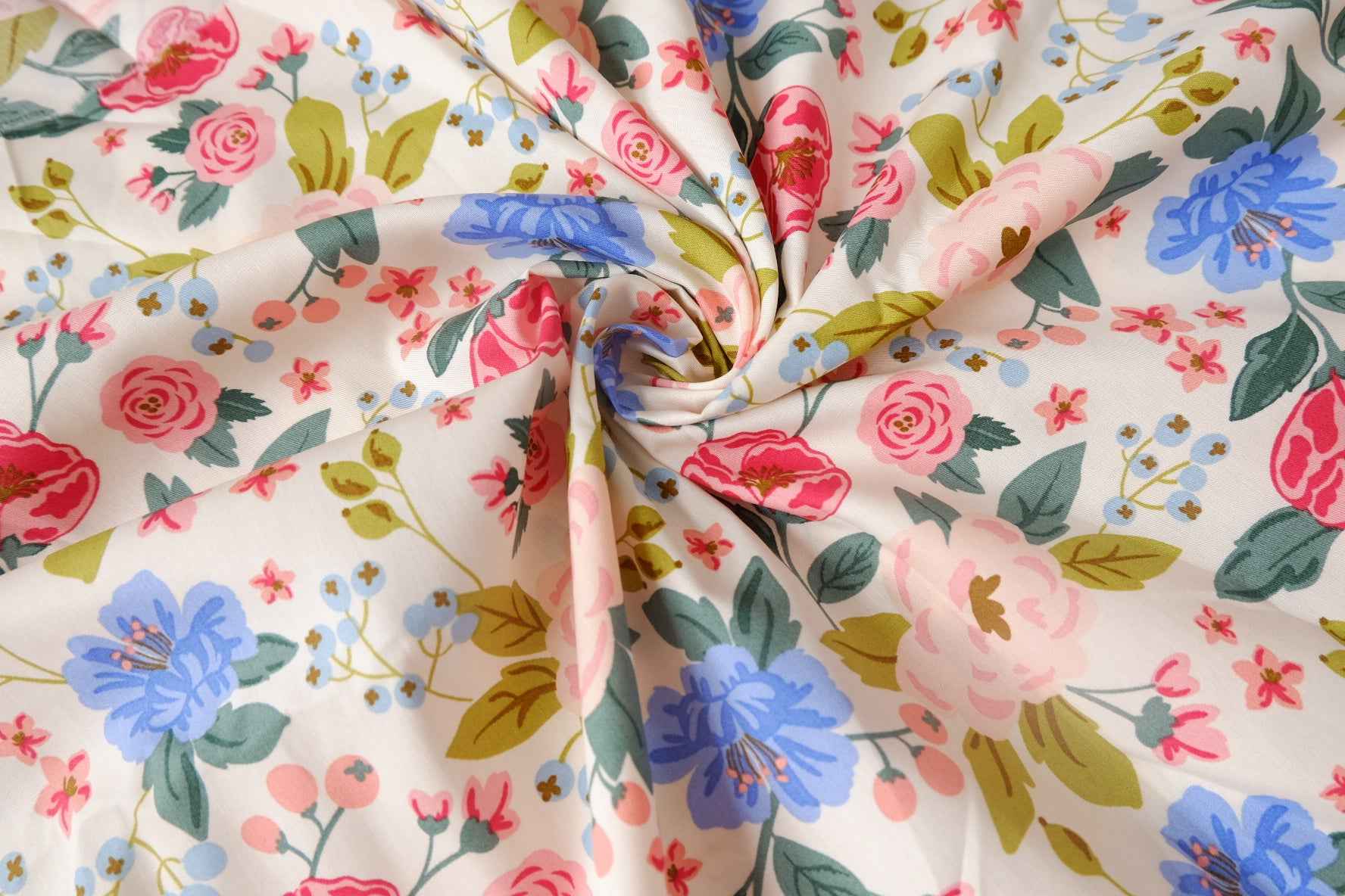 Summer Garden Cotton Poplin Fabric - 3.28 yd