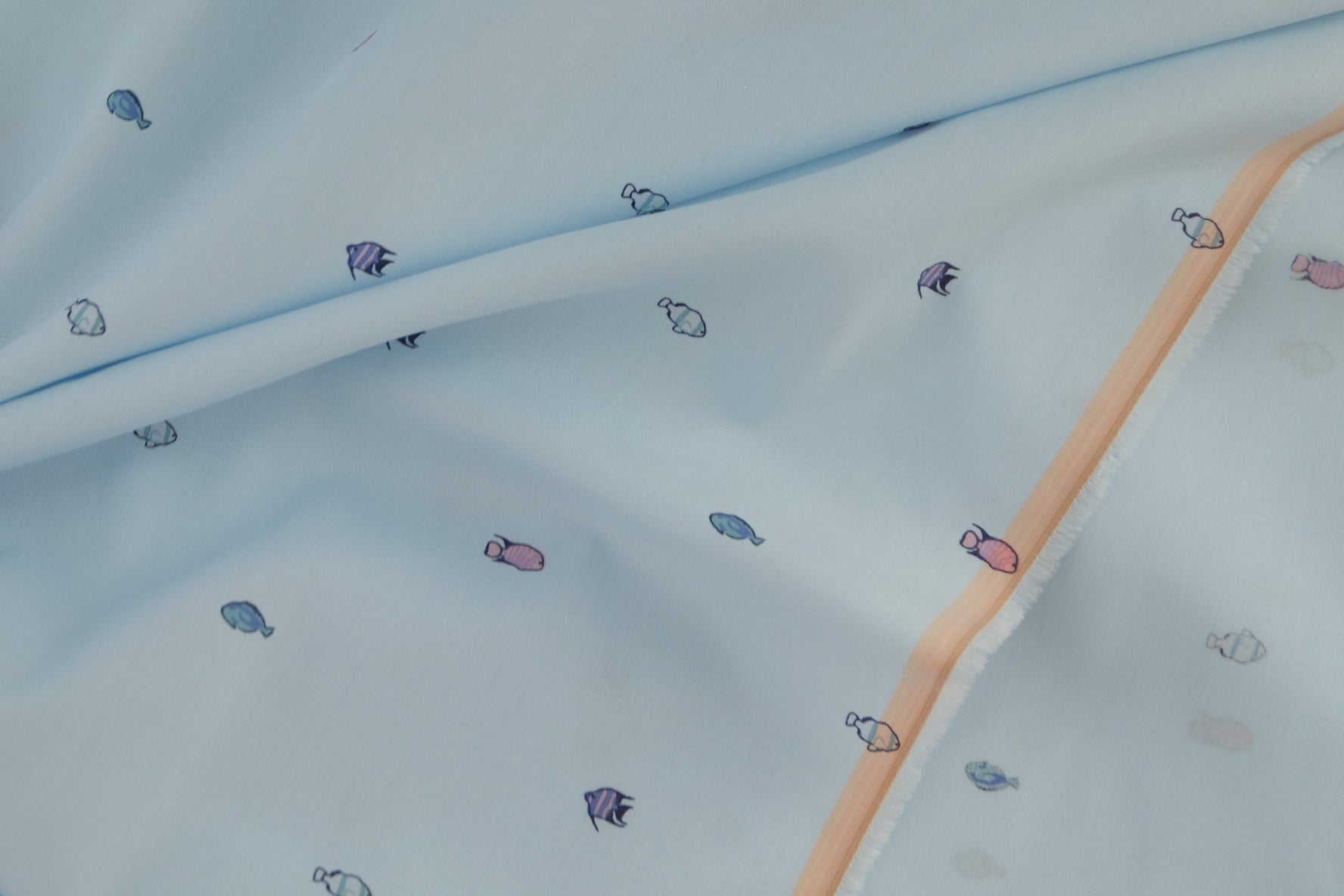 Tiny Fish Silky Lightweight Fabric – 2.2 yd