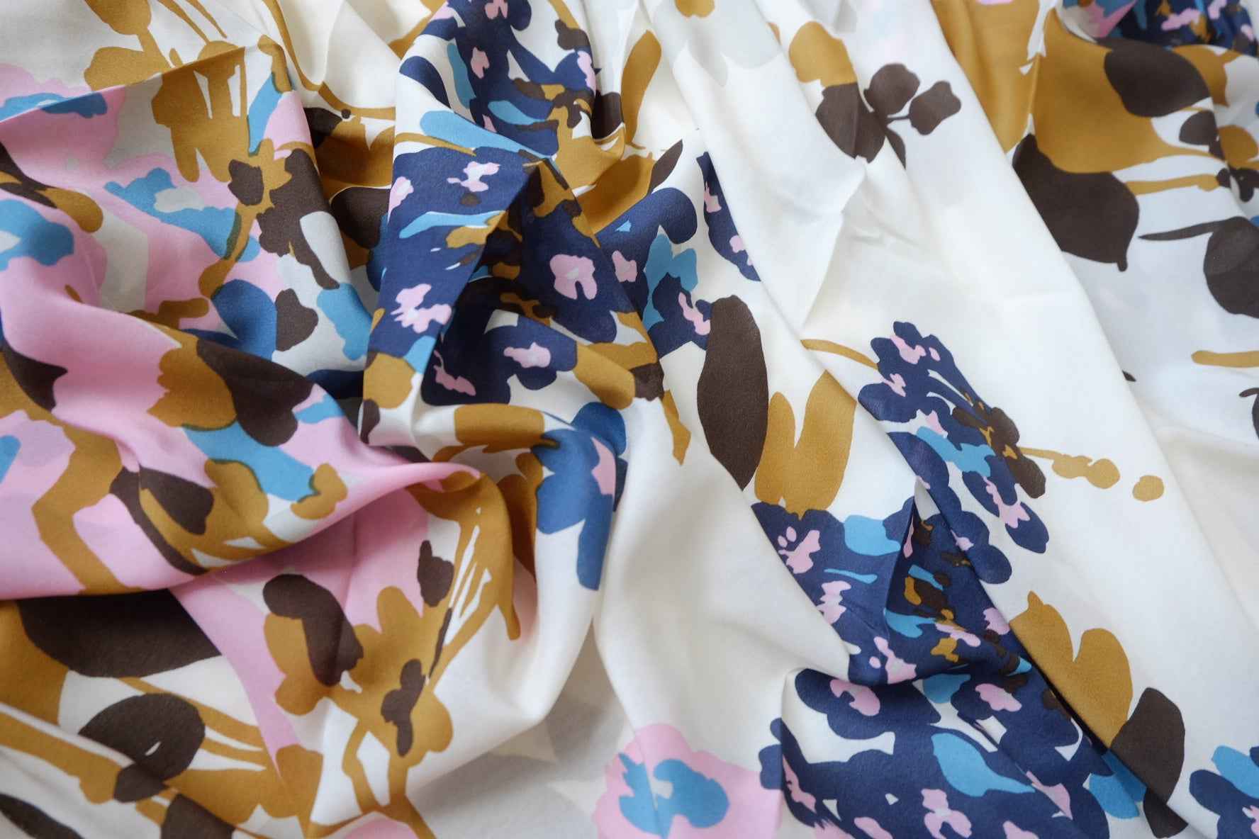 Abstract Botanical Rayon Chiffon Fabric - 3.28 yd