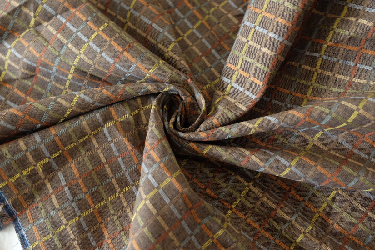 Multicolor Grid Linen Cotton Woven – 2.2 yd
